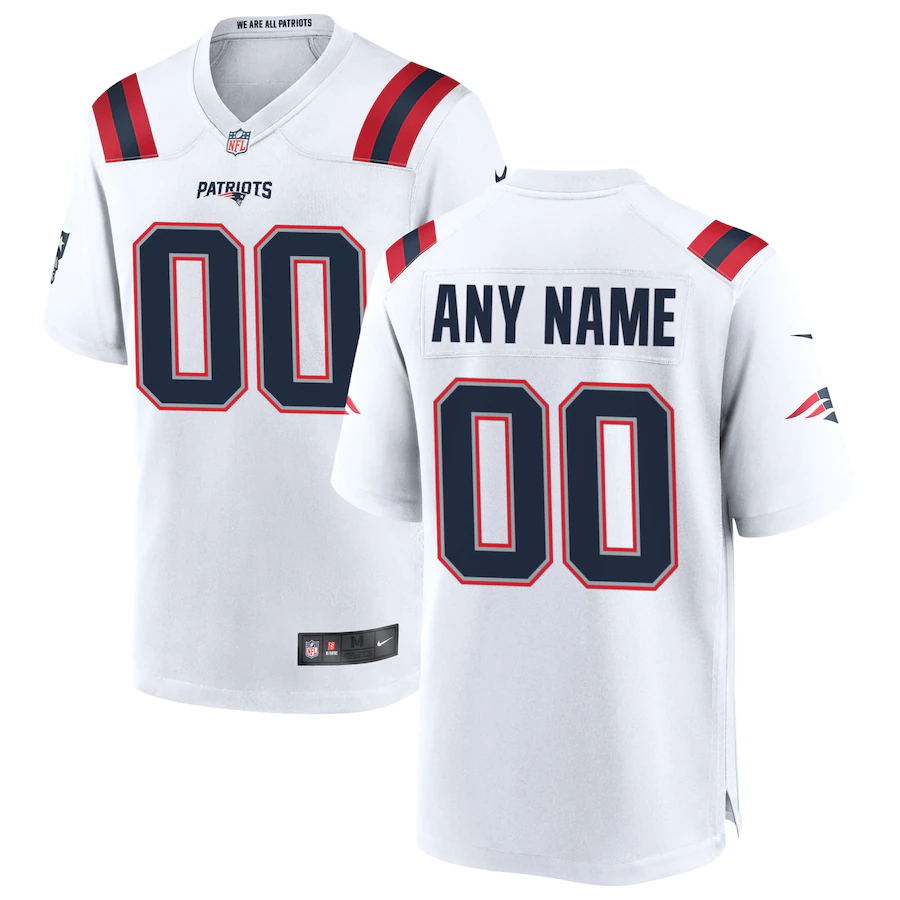 New England Patriots Custom Letter and Number Kits For White Jersey 01 Material Vinyl